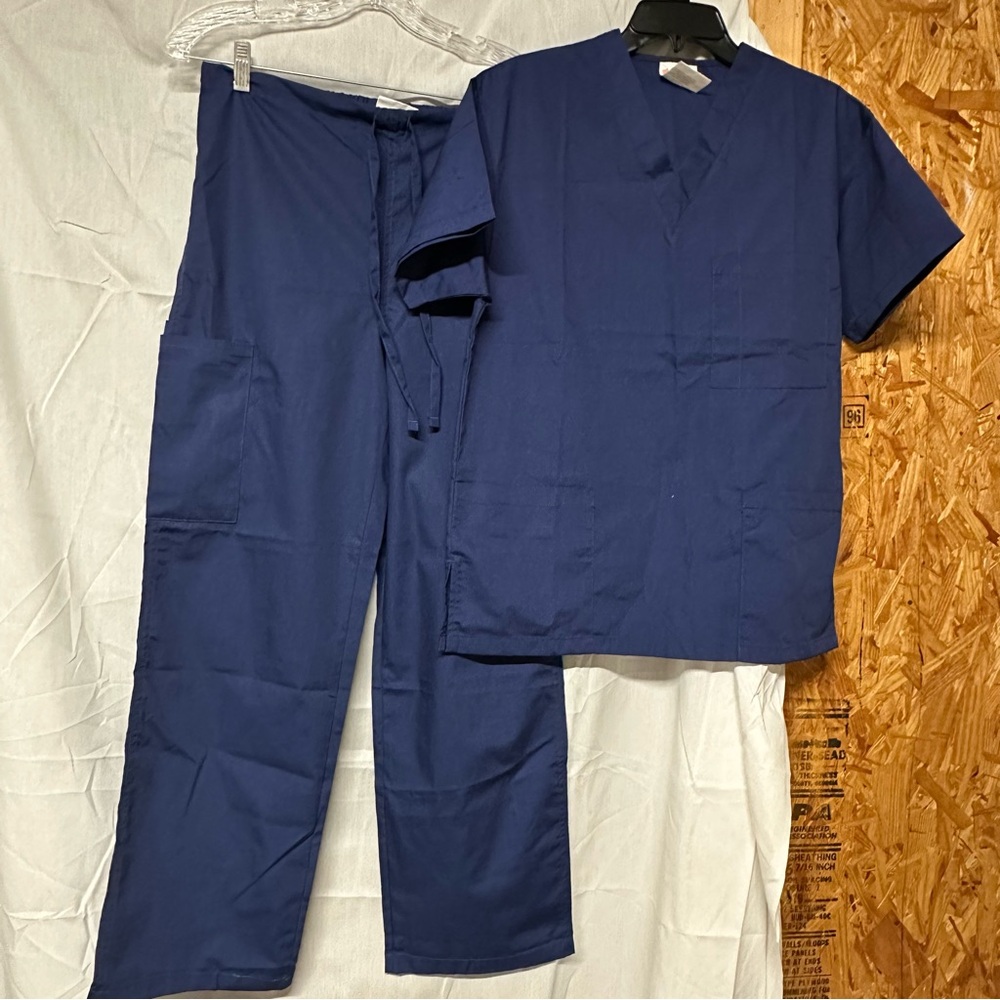 Navy Blue Scrub Set - Picture 1 of 9